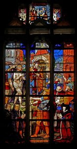 Window w16 depicting Ecce Homo after Durer by French School