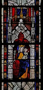 Window depicting the Virgin and Child by French School