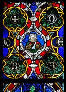 Window w17 depicting Christ blessing