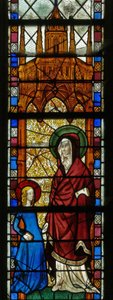 Window w17 depicting St Anne and the Virgin Mary