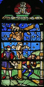 Window 19 depicting the Unrepentant thief by French School