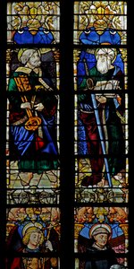 Window depicting St Peter and St Paul by French School