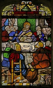 Window w1 depicting the Last Supper