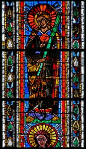 Window w202 depicting St Brigit by French School