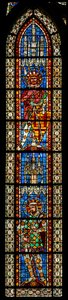 Window w203 depicting St Exupery and St Demetrius by French School