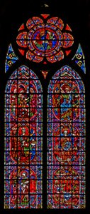 Window depicting the Annunciation and Childhood of Christ