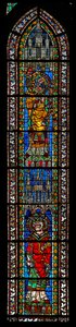 Window w205 depicting St Abrogastius and St Solarius by French School