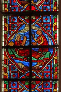 Window depicting the Birth of Cain