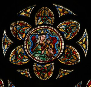 Window w207 depicting the Virgin and Child by French School