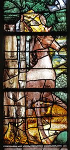 Window depicting the Stag Confronts St Hubert