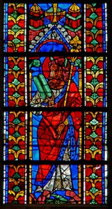 Window depicting Moses by French School