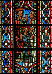 Window depicting a Scene from the Life of St Helen: The Miracle of the Vessel that Turned into Gold by French School