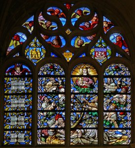 Window depicting the Tree of Jesse by French School