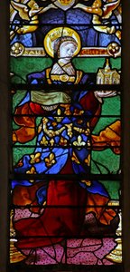 Window w21 depicting St Clothilde by French School