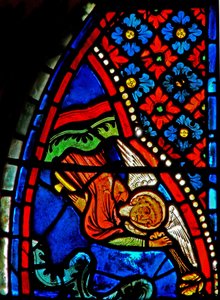 Window w21 depicting a censing angel by French School