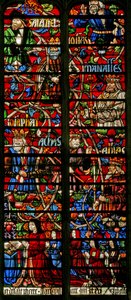 Window depicting the Tree of Jesse Kings; Also the Donor
