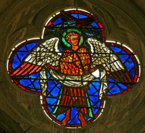 Window 24 depicting a seraphim by French School