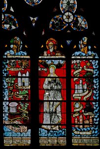 Window depicting the Litany of the Virgin by French School