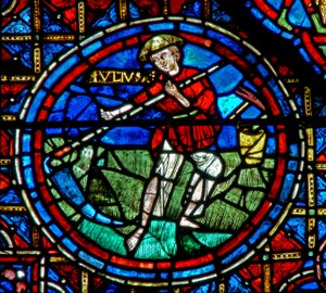 Window W28a Depicting the Labours of the Months: June by French School