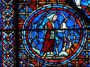 Window W28a Depicting the Labours of the Months: March by French School