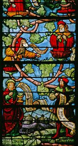 Window depicting Prophets on the Tree of Jesse by French School