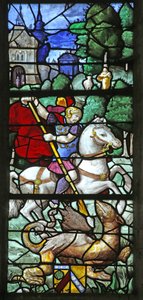 Window depicting St George by French School