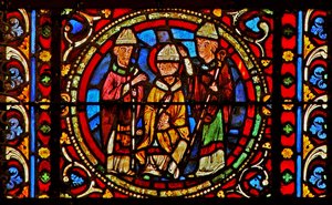 St Germain is Enthroned Bishop of Paris by French School