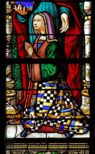 Window depicting a donor