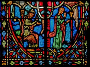 Scene from the Theophilus Story (Modern) (Window W2) by French School