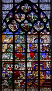 Window depicting the Life of St Anne and the Childhood of the Virgin by French School