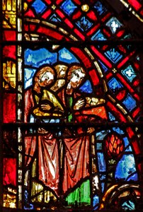 The Israelites are led by an angel by French School