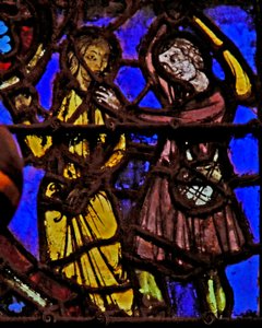 The young women are maltreated by shepherds by French School