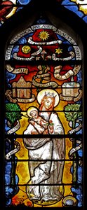 Window depicting the Virgin Mary Clothed with the Sun by French School