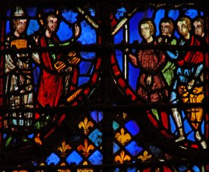 Moses and Aaron speaking to the people by French School