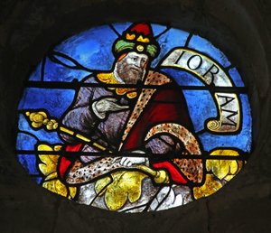 Window w3 depicting King Joram on the Tree of Jesse by French School