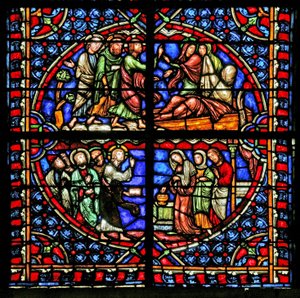 Window depicting background detail and border