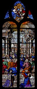 Window depicting Pentecost by French School