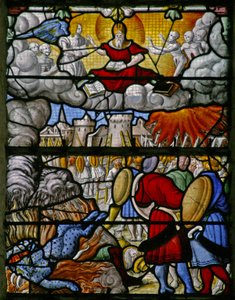 Window w5 depicting a scene from St John
