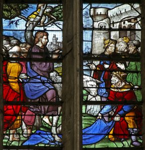 Window depicting the Entry to Jerusalem