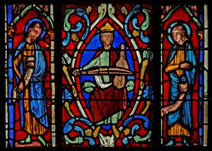 A King with Rebec on the Tree of Jesse by French School