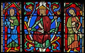 The Tree of Jesse: The Virgin Mary and Two Prophets by French School