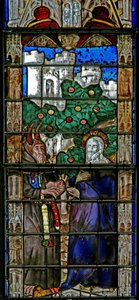 Window w7 depicting the Temptation in the Wilderness