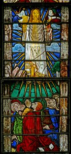 Window w7 depicting the Transfiguration by French School