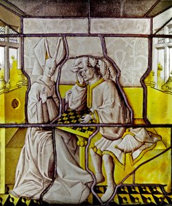 Window w81 Depicting the Chess-Players by French School