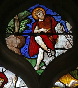 Window depicting St John the Baptist (mostly modern)