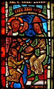 Window wXV depicting Pilate washing his hands by French School