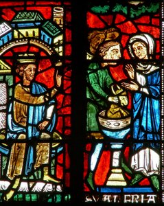 Window wXX depicting a king orders St Valery to worship the idols by French School