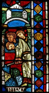 Window wXX depicting digging for remains of St Gervais and St Protais by French School