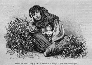 Women of Beth-El, from La Syrie daujourdhui. Voyages dans la Phenicie, le Liban et la Judee. 1875-1880 of Louis Charles Emile Lortet, 1884