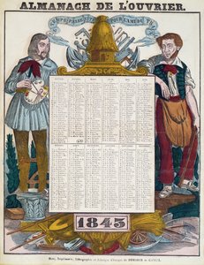 Workers calendar for 1843